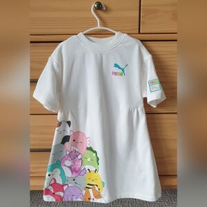 PUMA Girls Dresses PUMA X SQUISHMALLOWS Little Kids' White Dress Size Around 5T
